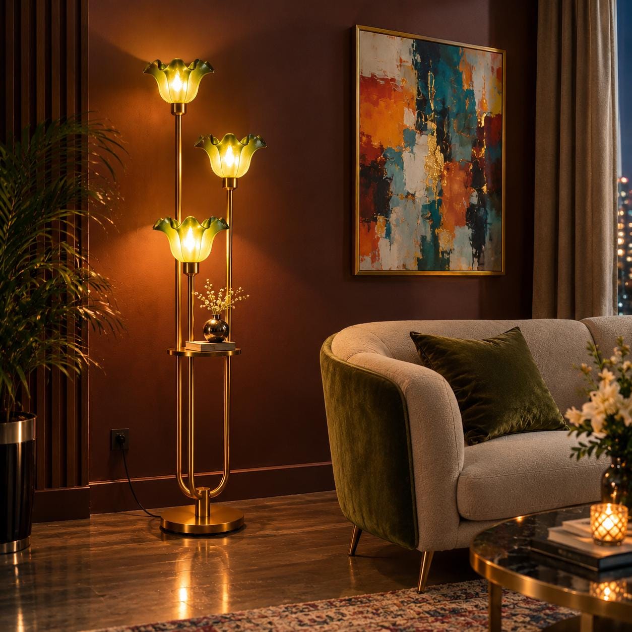Flower Glass Floor Lamps - Etsy