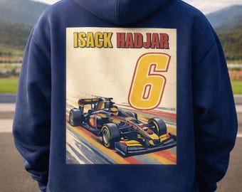 Isack Hadjar F1 Hoodie, New Era Racing Hoodie, Motorsport Sweatshirt, Formula 1 Fan Gift