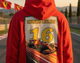 Charles Leclerc Hoodie, Vintage F1 Racing Sweatshirt, Tifosi Fan Merch