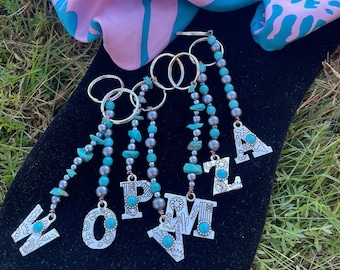 Western Initial Keychain