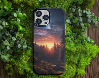 Forest at Sunset MagSafe Phone Case: iPhone 17 through 14 series