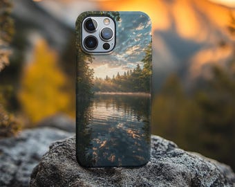Forest Lake at Sunrise Phone Case: iPhone, Samsung Galaxy, Google Pixel