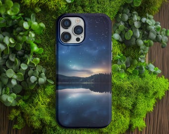 Lago nella foresta di notte - Custodia MagSafe per iPhone: serie 17-14