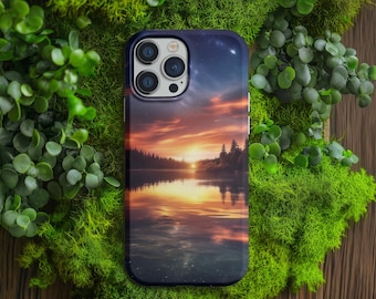 Forest Lake at Sunset MagSafe Phone Case: iPhone 17, 16, 15, 14