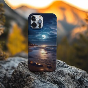 Ocean with Moon and Stars Phone Case: iPhone, Samsung Galaxy, Google Pixel