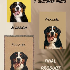 Custom Pet Blanket, Custom Dog Blanket, Custom Woven Blanket, Pet Photo Blanket, Custom Pet Blanket Using Pet Photo, Gift for Dog Parents