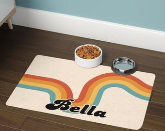 Dog Mat, Personalized Pet Food Mat, Custom Pet Gifts, Personalized Gift Holiday Christmas Custom Dog Gift, Home Decor Gift for Cat Mom
