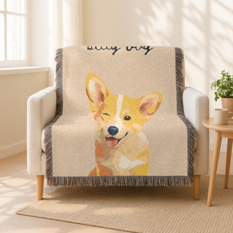 Custom Pet Blanket, Custom Dog Blanket, Custom Woven Blanket, Pet Photo Blanket, Custom Pet Blanket Using Pet Photo, Gift for Dog Parents