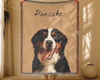Custom Pet Blanket, Custom Dog Blanket, Custom Woven Blanket, Pet Photo Blanket, Custom Pet Blanket Using Pet Photo, Gift for Dog Parents