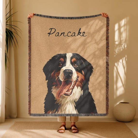 Custom Pet Blanket, Custom Dog Blanket, Custom Woven Blanket, Pet Photo Blanket, Custom Pet Blanket Using Pet Photo, Gift for Dog Parents