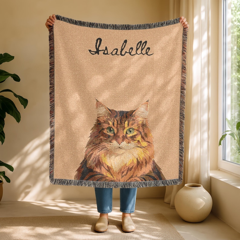 Custom Pet Blanket, Custom Dog Blanket, Custom Woven Blanket, Pet Photo Blanket, Custom Pet Blanket Using Pet Photo, Gift for Dog Parents