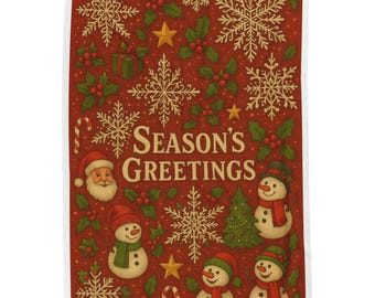 Acogedora manta navideña de terciopelo, muñecos de nieve festivos, regalo de Navidad, decoración invernal, manta suave, saludos de temporada.