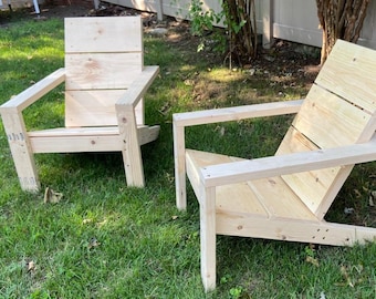 modern Adirondack chair pdf plans instant download diagrams