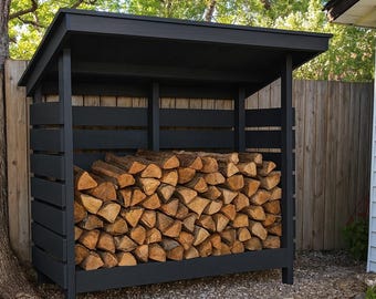 Small Firewood Shed Plans • Easy DIY Firewood Rack • Printable PDF • Outdoor Wood Storage • Covered Log Holder Plans