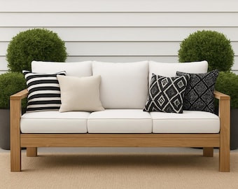 2x4 Outdoor Sofa PDF Pläne | DIY Holzbearbeitungsprojekt | Einfache Sitzgelegenheiten für die Terrasse