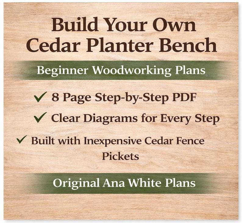 DIY Planter Bench Plans – Cedar Fence Picket Outdoor Bench With Planter ...