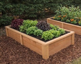Cedar Raised Garden Bed Plan – DIY Fence Picket Box Woodworking (PDF Download)