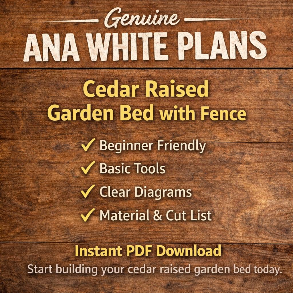 Cedar Raised Garden Bed Plan – DIY Fence Picket Box Woodworking (PDF ...