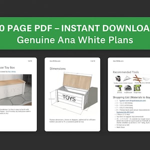 Farmhouse Toy Box PDF Plan – Easy DIY Storage Chest – Instant Download ...