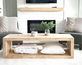 Table basse encadrée en cascade de 60 po. PDF Plan de menuiserie | Bricolage moderne en téléchargement numérique