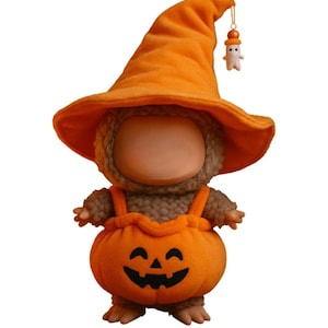 Conjunto de sombrero de bruja para muñeca: accesorios para disfraz de Halloween hechos a mano