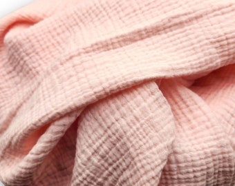 Pink 100% Organic Cotton Double Gauze Lightweight Swaddle Baby Girl Receiving Blanket