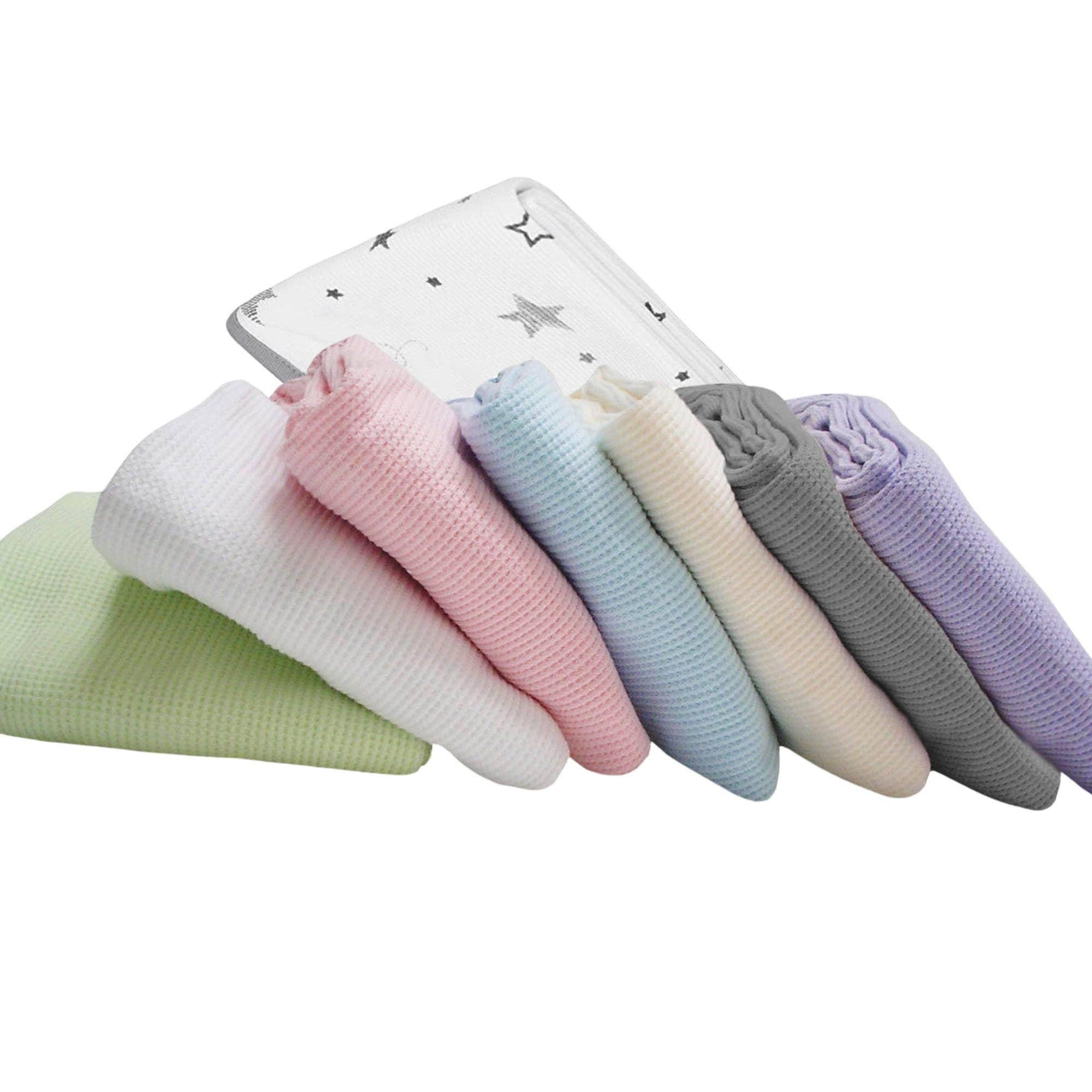 American Baby Company 100% Cotton Thermal Swaddle Blankets, 30" X 40", 2-Pack (Ecru)