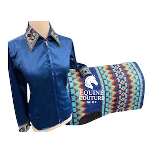 Western Bling Show Shirt with Matching Blanket