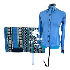Western Bling Show Shirt with Matching Blanket