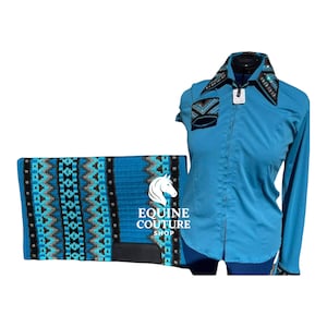 Western Bling Show Shirt with Matching Blanket
