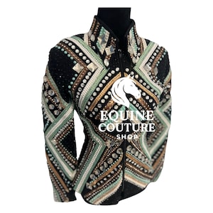 Western Custom Rodeo Queen, Showmanship, Horsemanship , Western Pleasure Show Shirt & Women Rail Jacket.