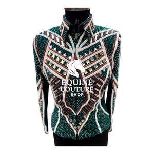 Western Custom Rodeo Queen, Showmanship, Horsemanship , Western Pleasure Show Shirt & Women Rail Jacket.