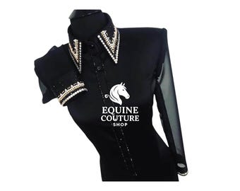 Camisa de exhibición Western hecha a mano: Camisa de rodeo de tela elástica