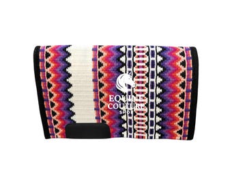 Western Show Oversize Wool Saddle Blanket with Customization Options