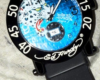 Vintage Unisex Adults Early 2000s Ex Hardy Watch / Ed Hardy Love