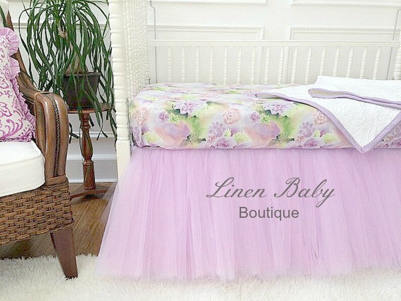Light Pinkish Lavender Tulle Crib Skirt Tutu Crib Skirt Etsy