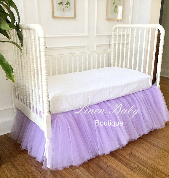 mauve crib skirt