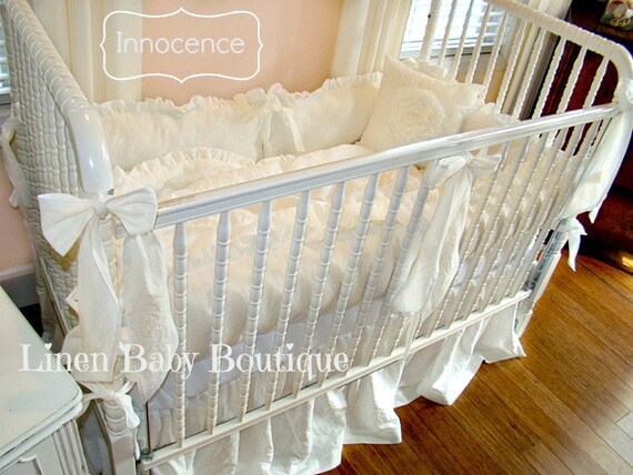 Linen Baby Bedding 3 Pieces Crib Innocence