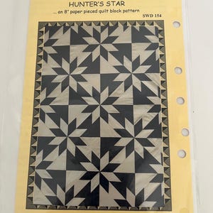 Hunter&#39;s Star Paper Pieced Quilt Block Pattern by Teri Chandler and Connie Spurlock