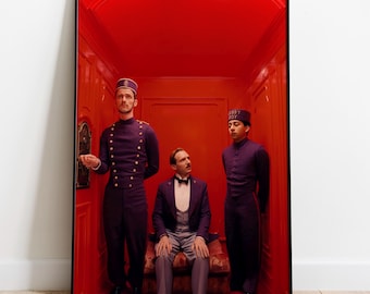 The Grand Budapest Hotel Minimalist Movie Poster Print | Wes Anderson Comedy Film Art | Premium Matte Paper 200gsm | Cinematic Wall Decor