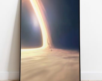 Interstellar Minimalist Movie Poster Print | Christopher Nolan Film Art | Premium Matte Paper 200gsm | Cinematic Wall Decor | Gift