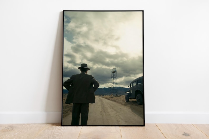 Oppenheimer Minimalist Movie Poster Print | Christopher Nolan Film Art ...