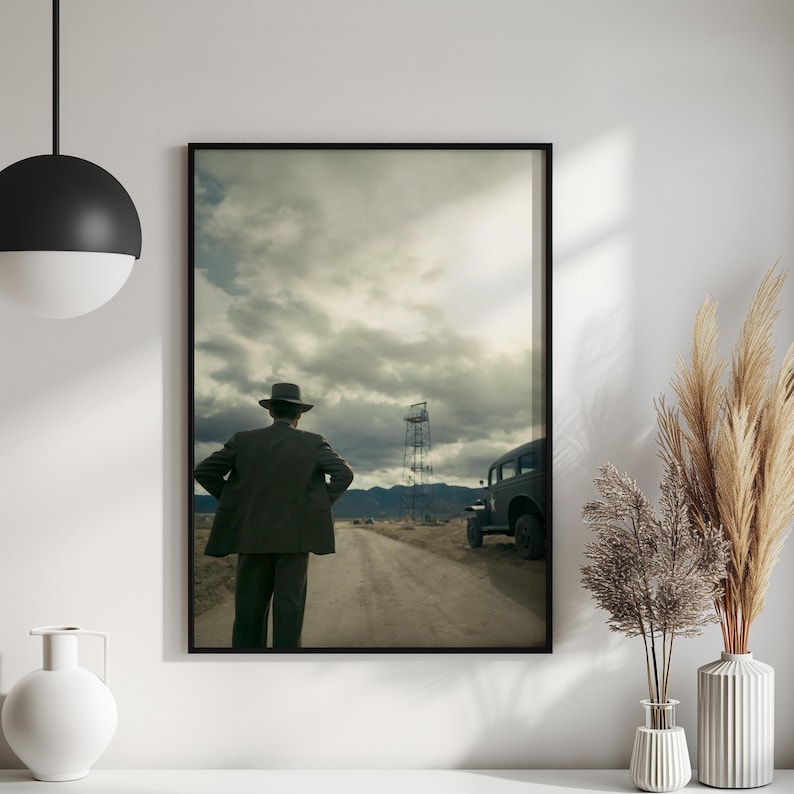 Oppenheimer Minimalist Movie Poster Print | Christopher Nolan Film Art ...