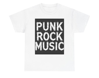 Punk Rock Music Graphic Tee, Unisex Heavy Cotton