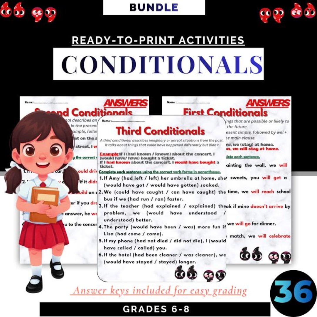 English Conditionals Worksheets - Zero First Second Third Mixed ...