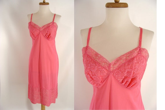 60s Pink Vanity Fair Nylon Tricot & Lace Full Dress Slip. Spring Summer Sexy  Lingerie. Size 36 M Medium 8 10 - Etsy