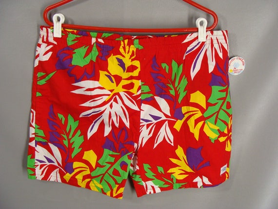 flower swim trunks