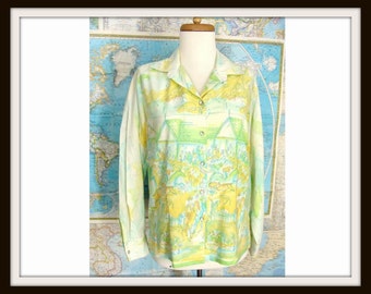 rare 50s Rockmount Ranch Wear Tru-West Western Cowgirl Shirt. Equestrian HORSE SHOW Country Girl. womens size S