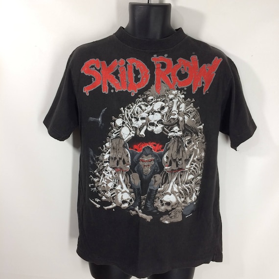 トップス 90S SKID ROW SLAVE TO THE GRIND tee 90s 1991 Skid Row T-shirt. Slave to the Grind Tee. 80s Heavy