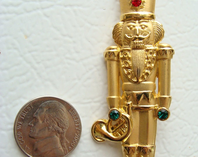 Signed J J Toy Soldier Nutcracker French Horn Pin Brooch With Etsy